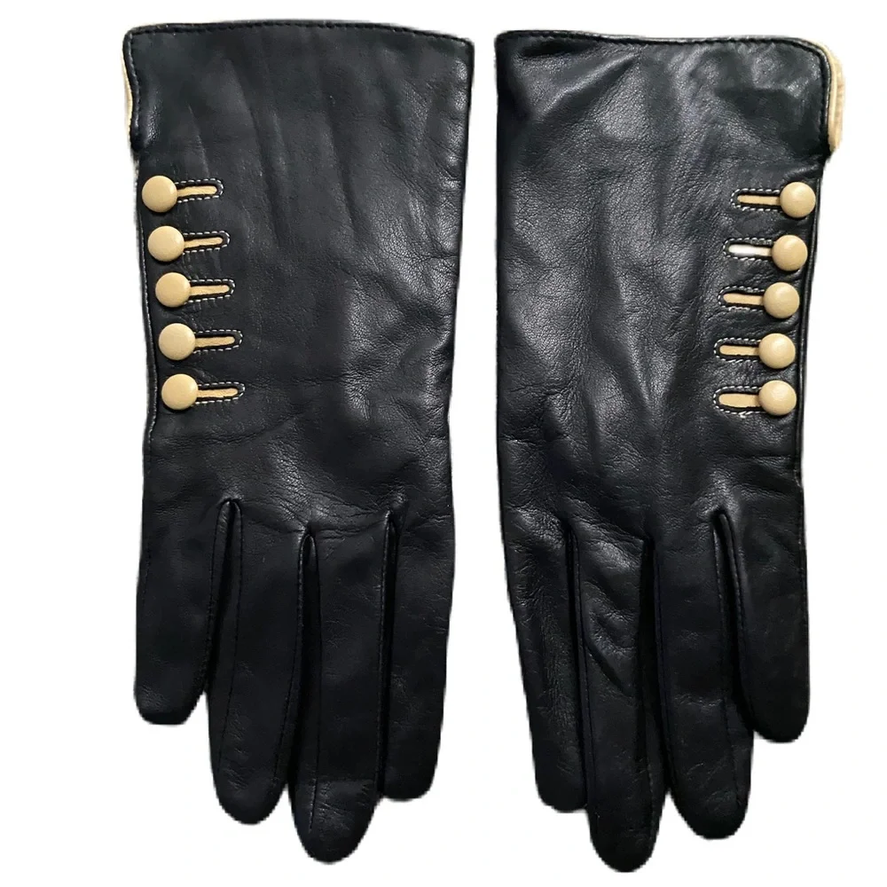 Alexandra Bartlett Designer Black Leather Gloves